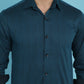 Indian Needle Men's Woven Design Casual Shirt - Peacock | Swadesiicart