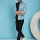 Indian Needle Men's Premium Cotton Satin Casual Shirt - Sky Blue | Swadesiicart