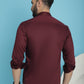 Indian Needle Men's Premium Cotton Satin Casual Shirt - Wine | Swadesiicart