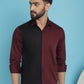 Indian Needle Men's Premium Cotton Satin Casual Shirt - Wine | Swadesiicart