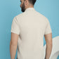 Indian Needle Men's Striped Half Sleeve Casual Shirt - Cream | Swadesiicart