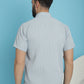Indian Needle Men's Striped Half Sleeve Casual Shirt - Light-Grey | Swadesiicart