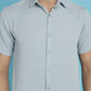 Indian Needle Men's Striped Half Sleeve Casual Shirt - Light-Grey | Swadesiicart