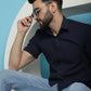 Indian Needle Men's Striped Half Sleeve Casual Shirt - Navy Blue | Swadesiicart