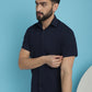 Indian Needle Men's Striped Half Sleeve Casual Shirt - Navy Blue | Swadesiicart