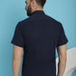 Indian Needle Men's Striped Half Sleeve Casual Shirt - Navy Blue | Swadesiicart