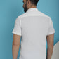 Indian Needle Men's Striped Half Sleeve Casual Shirt - White | Swadesiicart