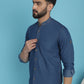 Indian Needle Men's Denim Casual Shirt - Blue | Swadesiicart