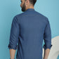 Indian Needle Men's Denim Casual Shirt - Blue | Swadesiicart
