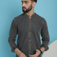 Indian Needle Men's Denim Casual Shirt - Charcoal | Swadesiicart
