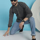 Indian Needle Men's Denim Casual Shirt - Charcoal | Swadesiicart