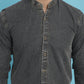 Indian Needle Men's Denim Casual Shirt - Charcoal | Swadesiicart