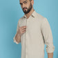 Indian Needle Men's Striped Casual Shirt - Cream | Swadesiicart