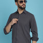 Indian Needle Men's Striped Casual Shirt - Grey | Swadesiicart
