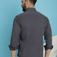 Indian Needle Men's Striped Casual Shirt - Grey | Swadesiicart