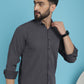 Indian Needle Men's Striped Casual Shirt - Grey | Swadesiicart