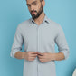 Indian Needle Men's Striped Casual Shirt - Light-Grey | Swadesiicart