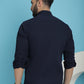 Indian Needle Men's Striped Casual Shirt - Navy Blue | Swadesiicart
