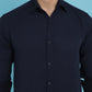 Indian Needle Men's Striped Casual Shirt - Navy Blue | Swadesiicart