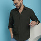 Indian Needle Men's Striped Casual Shirt - Olive | Swadesiicart