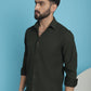 Indian Needle Men's Striped Casual Shirt - Olive | Swadesiicart