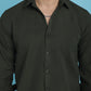 Indian Needle Men's Striped Casual Shirt - Olive | Swadesiicart
