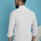 Indian Needle Men's Striped Casual Shirt - White | Swadesiicart