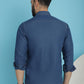 Indian Needle Men's Faded Cotton Denim Casual Shirt - Blue | Swadesiicart