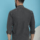 Indian Needle Men's Faded Cotton Denim Casual Shirt - Charcoal | Swadesiicart