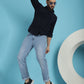 Indian Needle Men's Standard Corduroy Cotton Shirt - Navy Blue | Swadesiicart