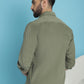 Indian Needle Men's Standard Corduroy Cotton Shirt - Pista | Swadesiicart