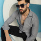 Indian Needle Men's Woven Design Casual Shirt - Light-Grey | Swadesiicart