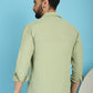Indian Needle Men's Woven Design Casual Shirt - Pista | Swadesiicart