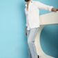 Indian Needle Men's Woven Design Casual Shirt - White | Swadesiicart