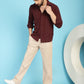Indian Needle Men's Self Design Casual Shirt - Brown | Swadesiicart