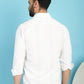 Indian Needle Men's Self Design Casual Shirt - White | Swadesiicart