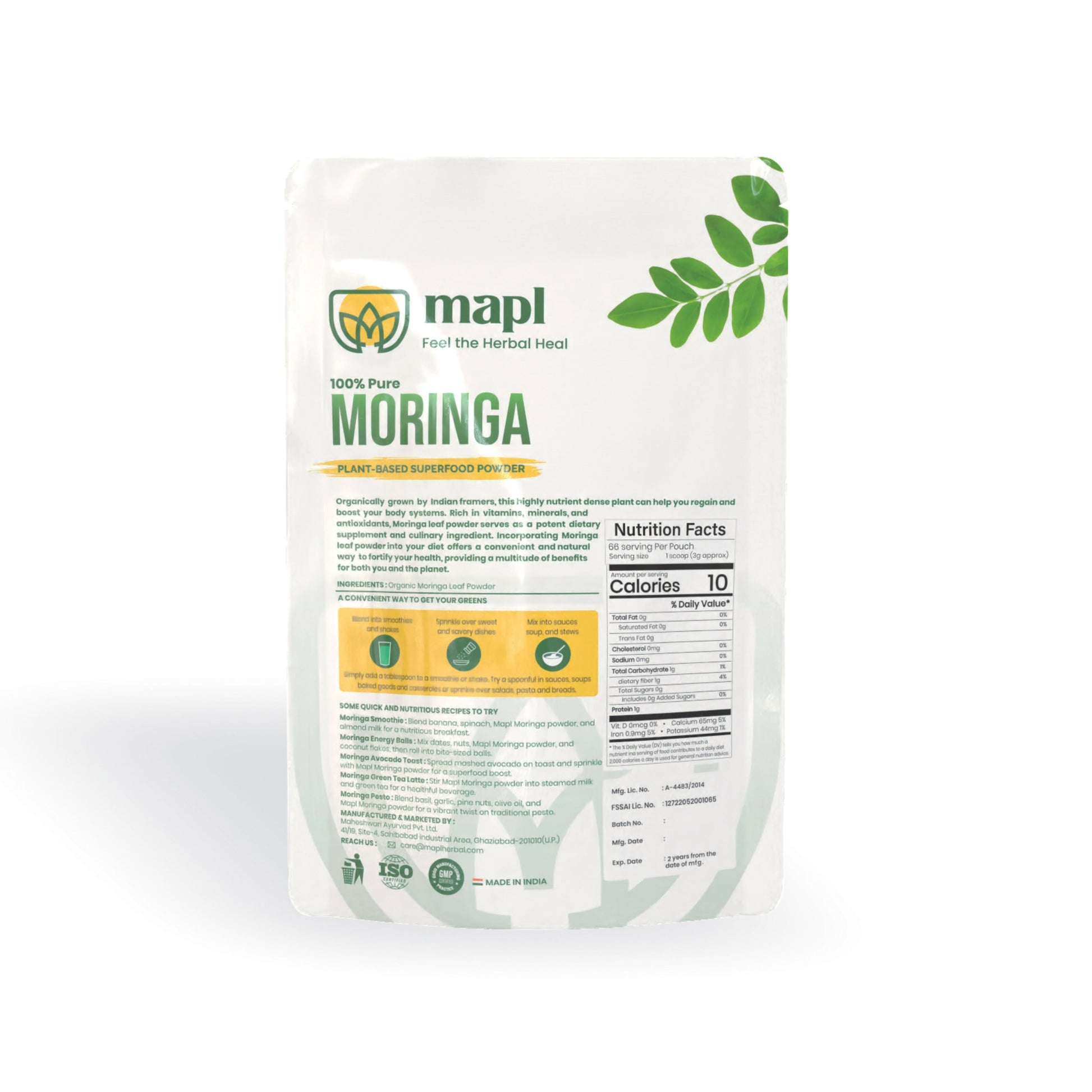 MAPL Pure Moringa Leaf Powder | Swadesiicart