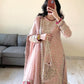 Teeya Creation Peach Color Faux Georgette Heavy Embroidery Work Pakistani Style Fully Stiched Palazo Set - Swadesiicart