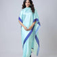 Teeya Creation Blue Color Japan Satin Silk Digital Print Ready To Wear Saree | Swadesiicart