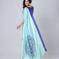 Teeya Creation Blue Color Japan Satin Silk Digital Print Ready To Wear Saree | Swadesiicart