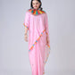 Teeya Creation Pink Color Japan Satin Silk Digital Print Ready To Wear Saree | Swadesiicart
