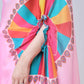 Teeya Creation Pink Color Japan Satin Silk Digital Print Ready To Wear Saree | Swadesiicart