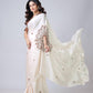 Teeya Creation White Color Japan Satin Silk Digital Print Ready To Wear Saree | Swadesiicart