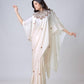 Teeya Creation White Color Japan Satin Silk Digital Print Ready To Wear Saree | Swadesiicart