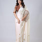 Teeya Creation White Color Japan Satin Silk Digital Print Ready To Wear Saree | Swadesiicart