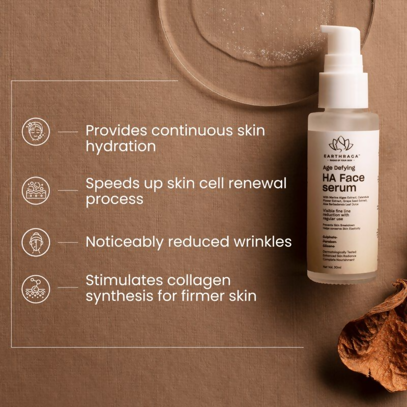 Earthraga Age Defying HA Face Serum | Swadesiicart