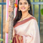 Vamika Weaving Banarasi Jacquard chiku Kanjivaram Saree | Swadesiicart