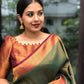Vamika Weaving Banarasi Jacquard Green Kanjivaram Saree | Swadesiicart
