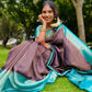 Vamika Weaving Banarasi Jacquard Purple Kanjivaram Saree | Swadesiicart
