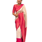 Vamika Weaving Banarasi Jacquard white Kanjivaram Saree | Swadesiicart